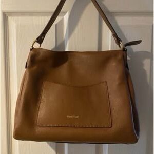 Gianni Conti Brown Butter Soft Leather Shoulder Bag